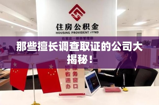集美那些擅长调查取证的公司大揭秘！