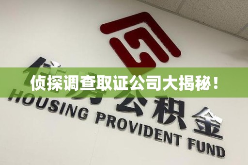 集美侦探调查取证公司大揭秘！