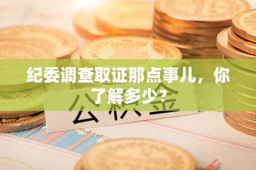 集美纪委调查取证那点事儿，你了解多少？