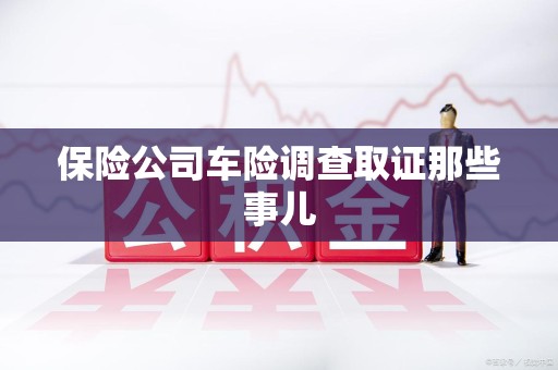 集美保险公司车险调查取证那些事儿