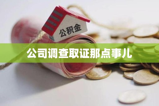 集美公司调查取证那点事儿
