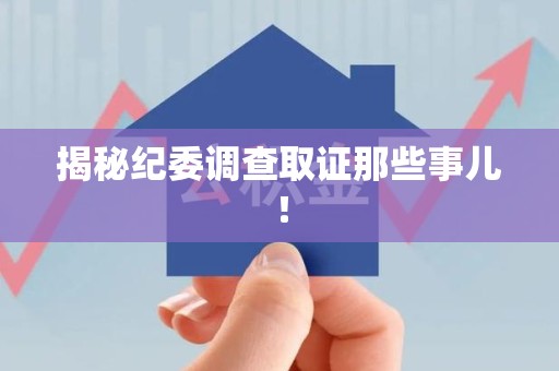 集美揭秘纪委调查取证那些事儿！