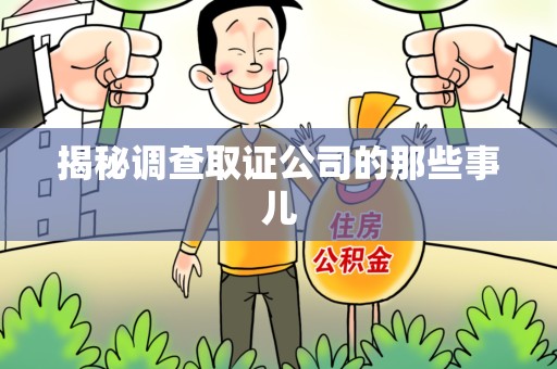 集美揭秘调查取证公司的那些事儿