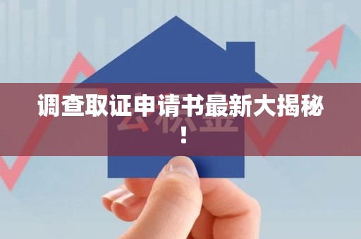 集美调查取证申请书最新大揭秘！